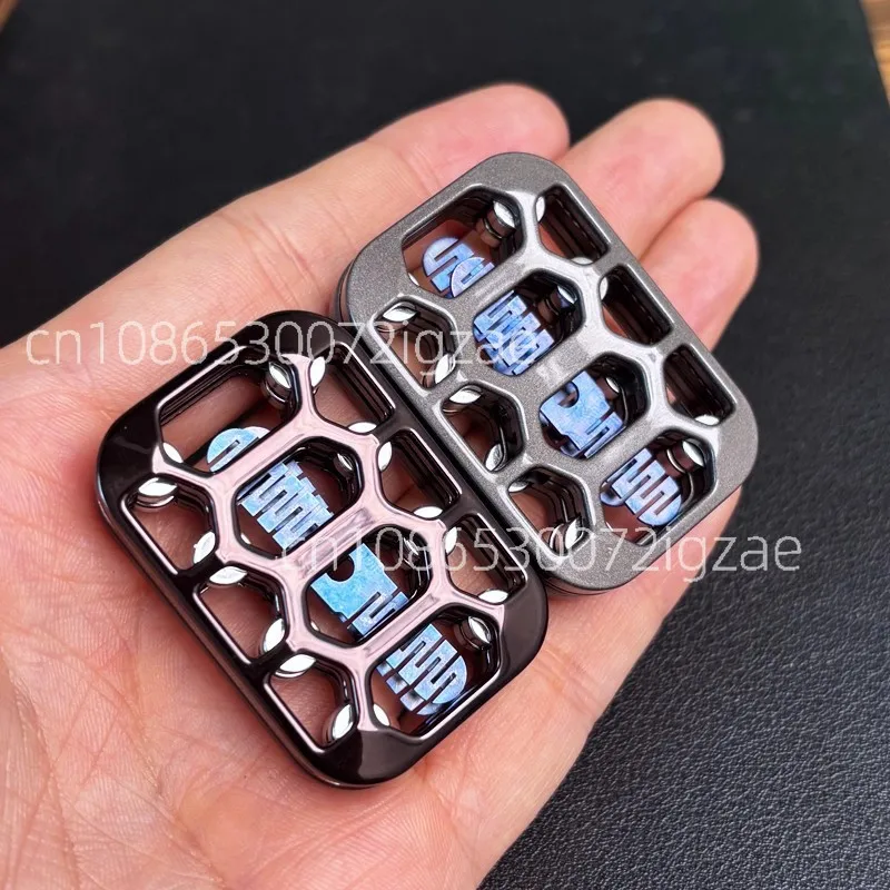 Unzip the magnetic push card infinite position E decompression tuning fork gold D fingertip gyro magnet C handle hollow
