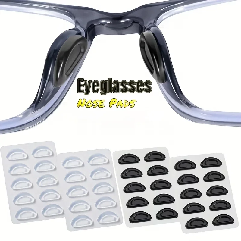 Soft Adhesive Eyeglasses Nose Pads, Non-Slip Raised Design to Prevent Nose Indentation, Enhanced Wearing Comfort for Glasses