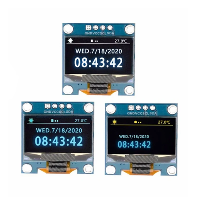 1-10pcs  0.96 inch oled IIC Serial White OLED Display Module 128X64 I2C SSD1306 12864 LCD Screen Board For Arduino