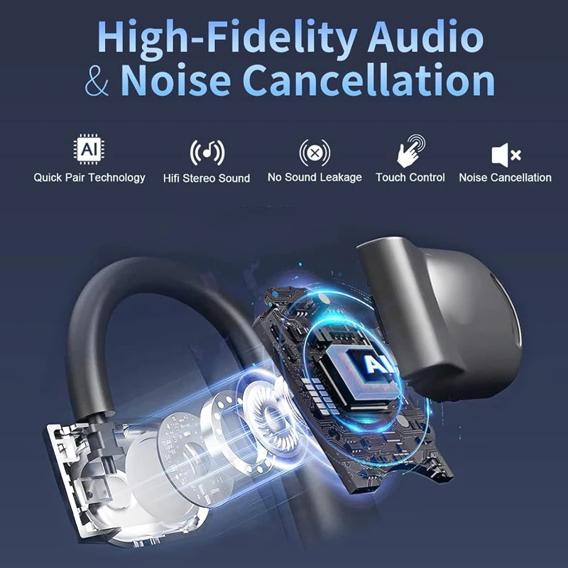 UYUXIO 실시간 번역 이어버드 OWS AI 언어 이어폰 144개 온라인 언어 번역기 비즈니스 여행용 헤드폰