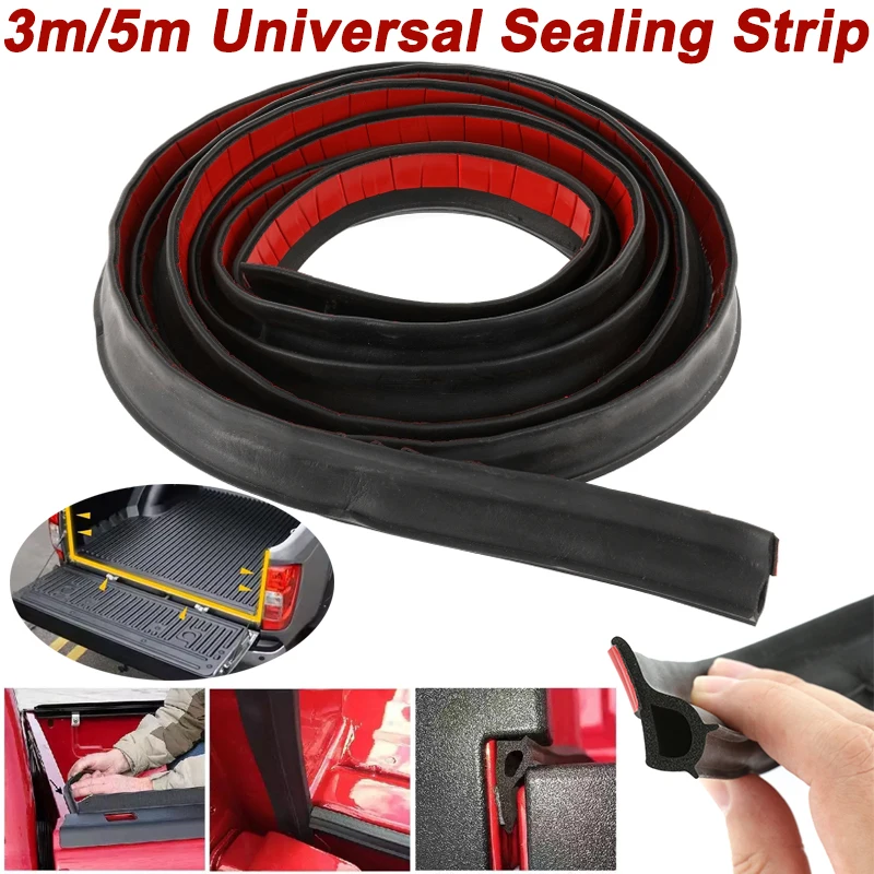 

3/5 м P-образная уплотнительная лента для двери автомобиля, универсальные резиновые уплотнительные ленты, уплотнитель, защита от пыли, непромокаемая наклейка для пикапа