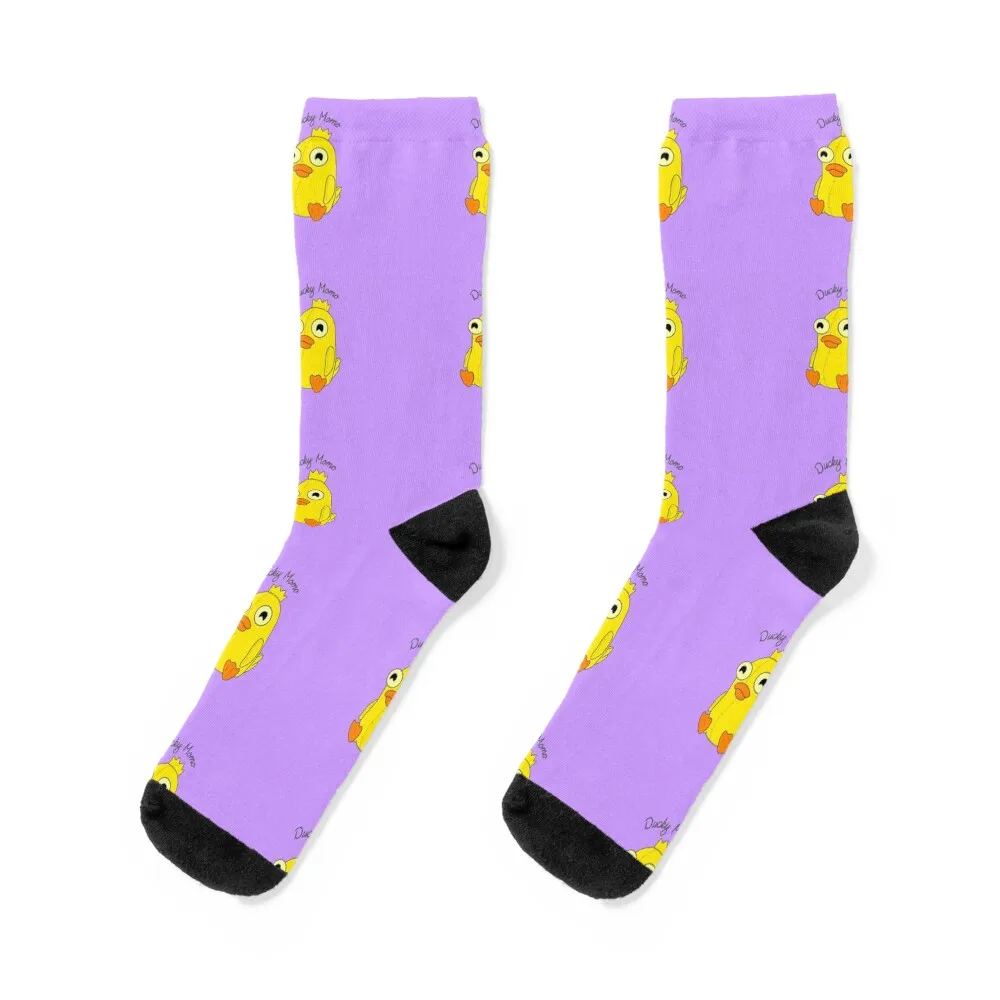 

Ducky Momo Socks cartoon floor floral winter gifts Socks Female Men's