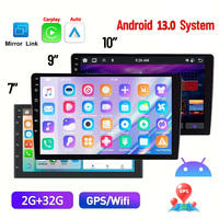 7 9 10 inch Smart Screen GPS 2 din Radio Stereo Receiver Player Android13 2G+32G Radio Multimedia Player CarPlay Android Auto