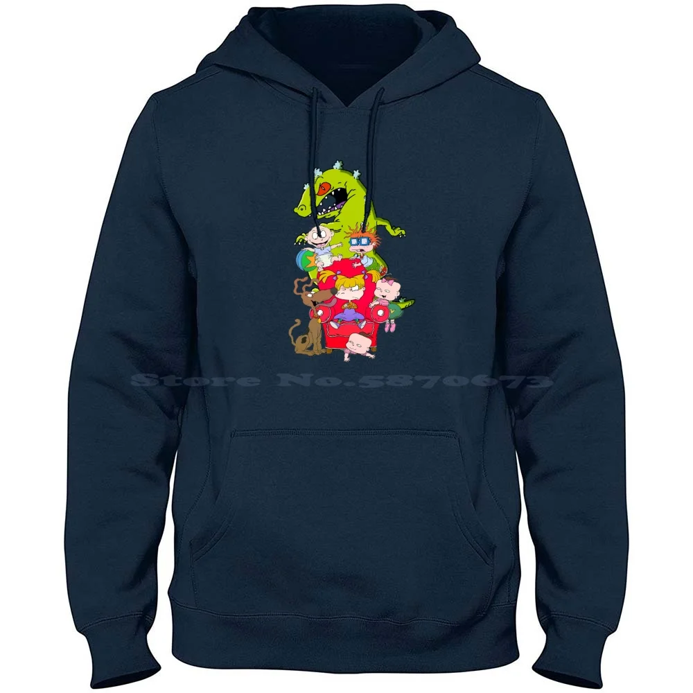 

Rug Rats 100% Pure Cotton Hoodie Tshirt Reptar 90S Cartoons