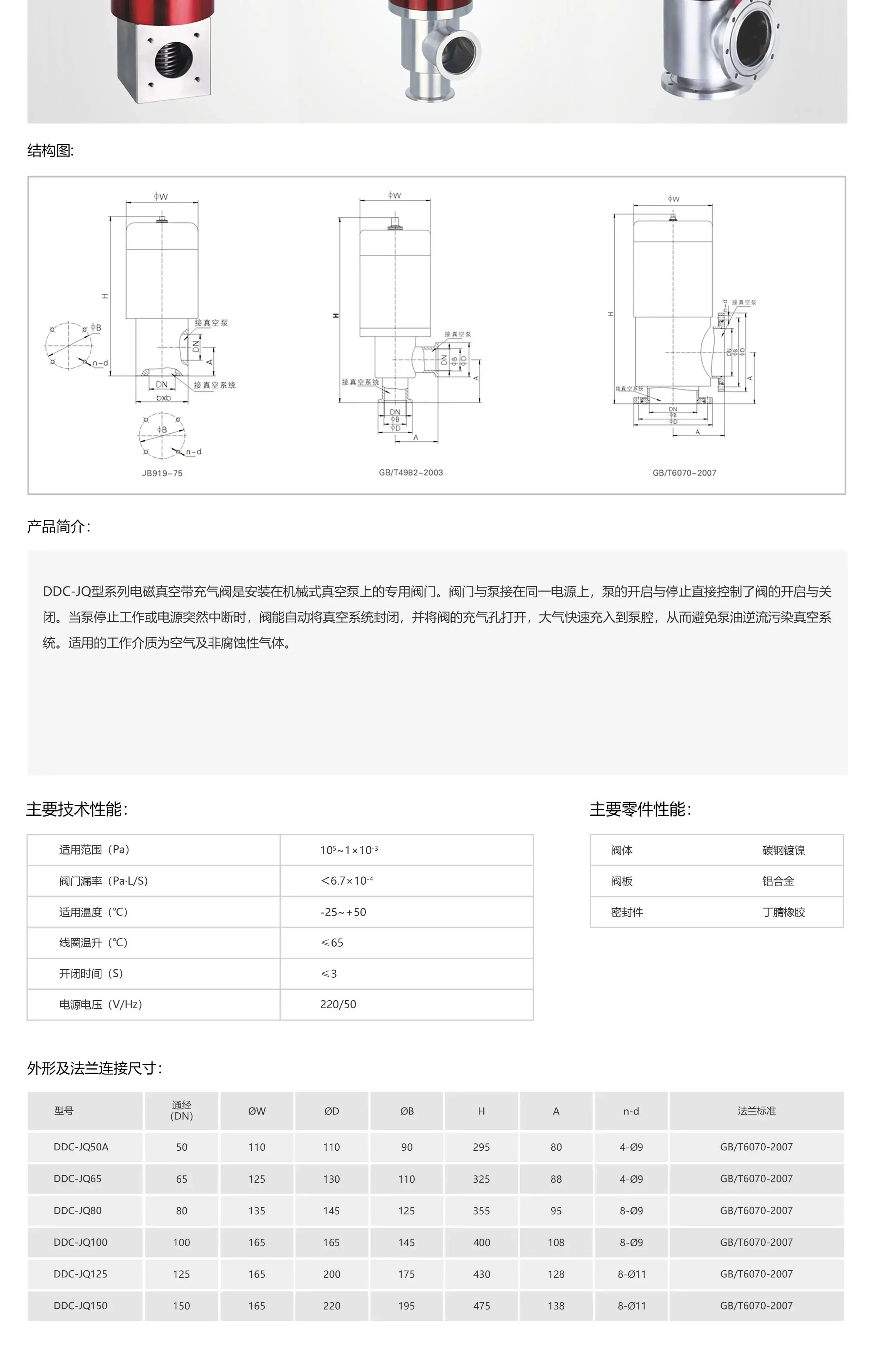 Vácuo eletromagnético com válvula de inflação DDC-JQ125