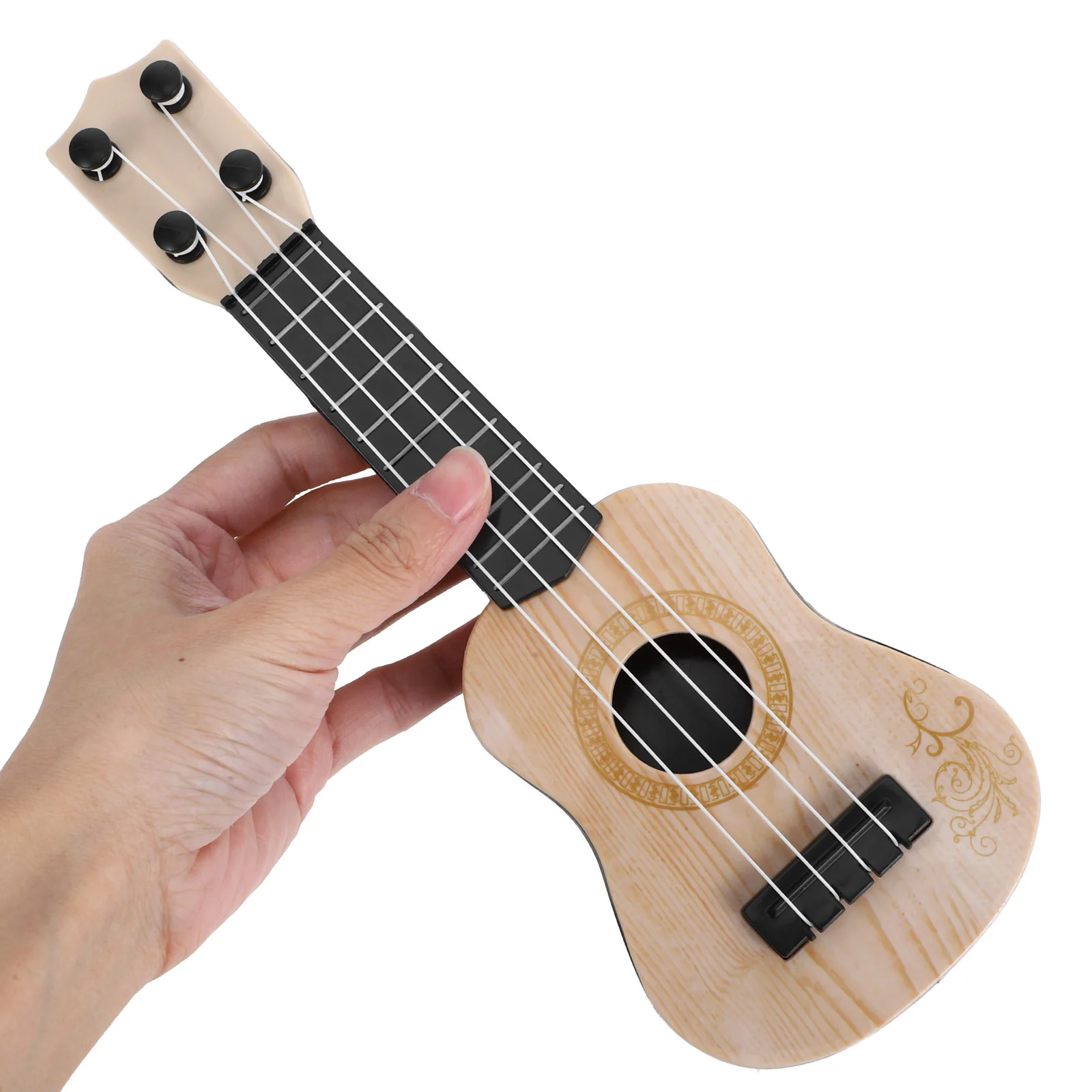 Toy Mini Ukulele Children Plastic Model Kids Guitar Musical Simulation Toys Instruments Beige Baby