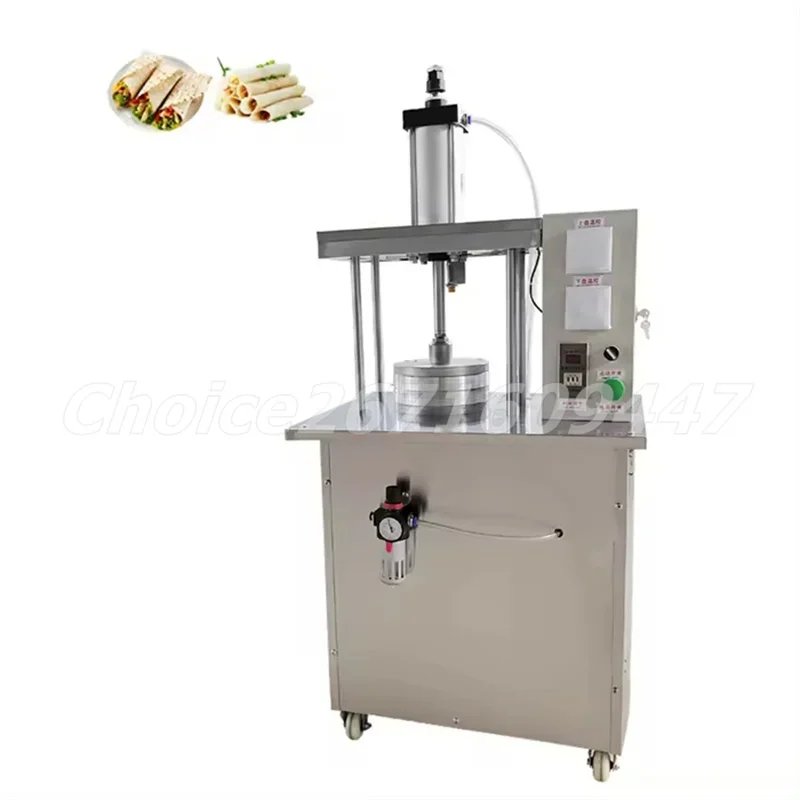 Máquina de prensado de masa neumática para hornear pan de pato, máquina hidráulica automática para hacer tortillas, panqueques, Chapati