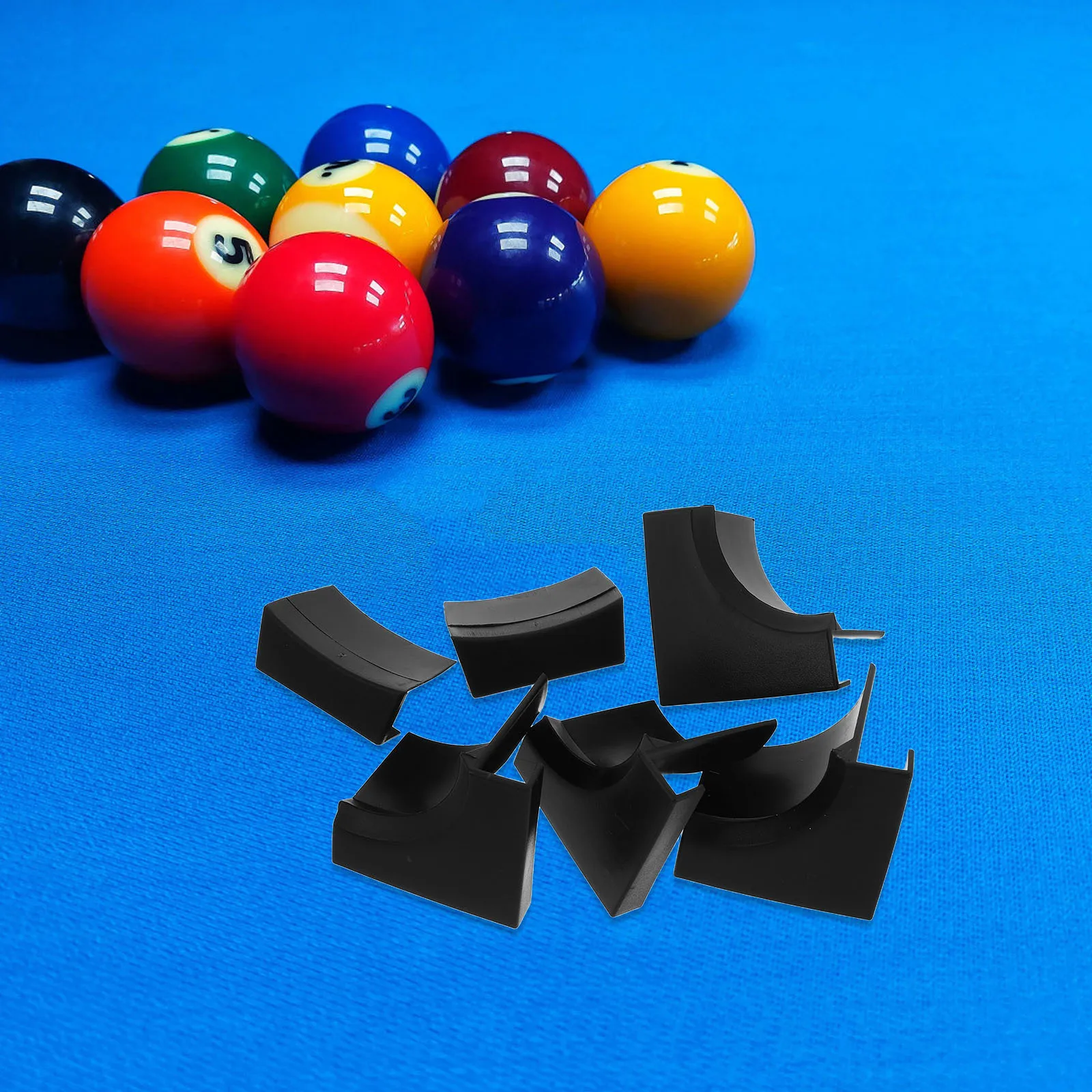 

1Set Children's Billiard Accessories Kit Lightweight Plastic Ball Press and Pocket for Mini Pool Table Improved Skill Training