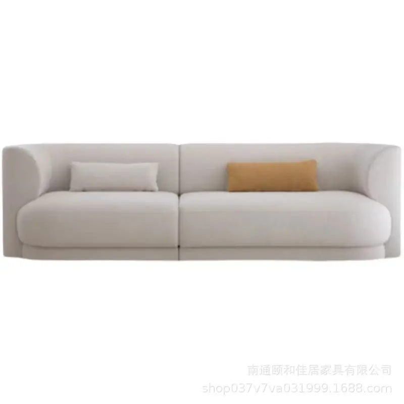 

Nordic modern simple cream style fabric velvet sofa Italian light luxury small apartment living room hospitality three-person so
