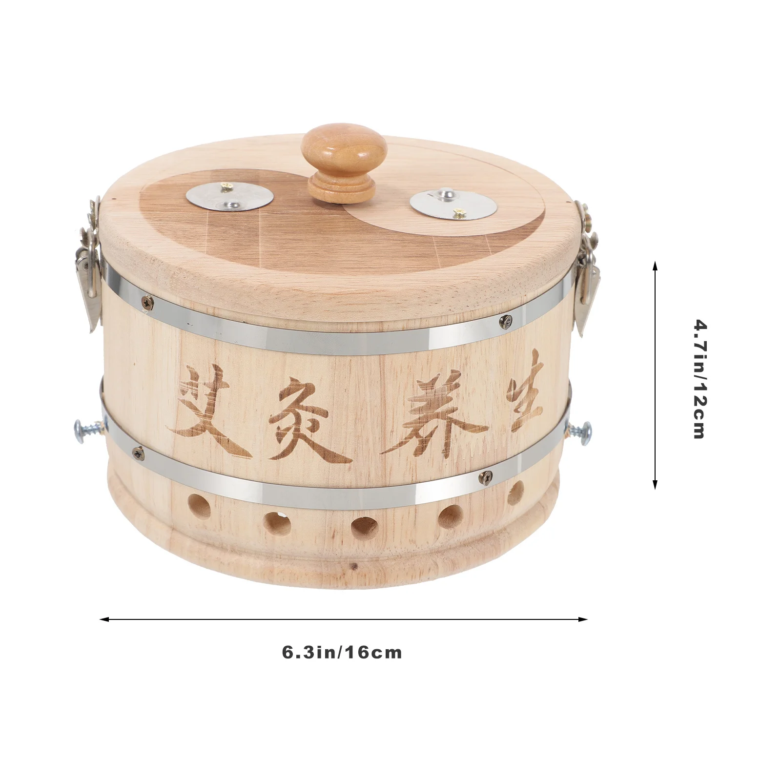 صندوق الكى المحمول، علبة موكسا خشبية قوية للعلاج المنزلي، تصميم مدمج للعناية الآمنة في البطن والظهر والصدر