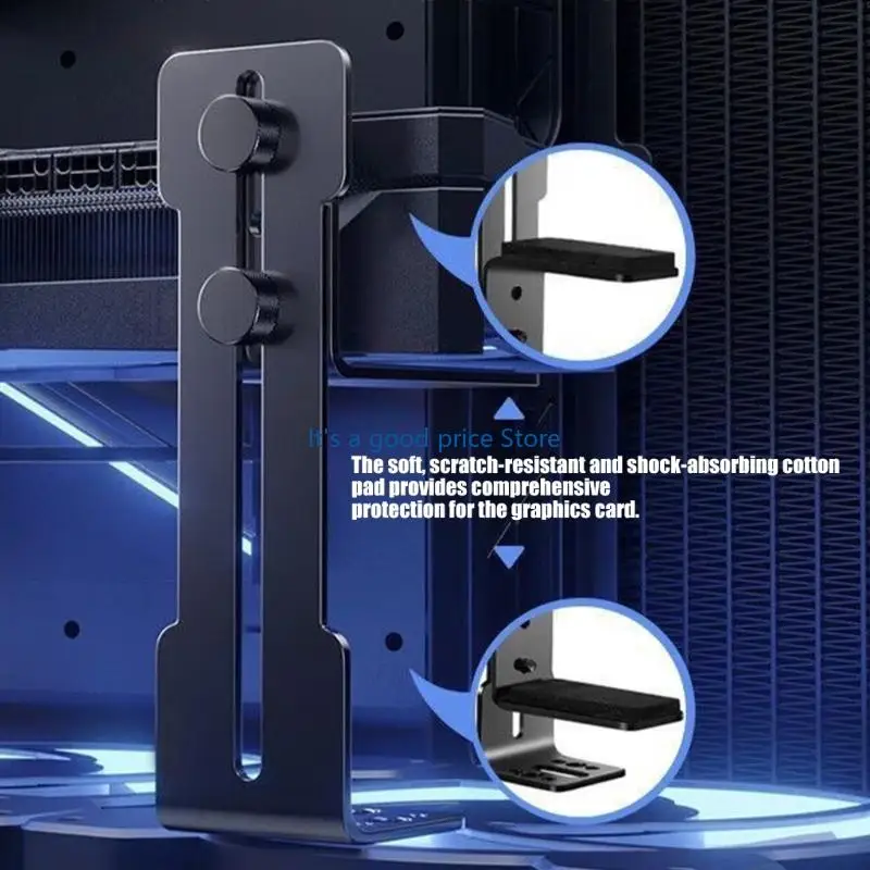  Positionable GPU Support Holder with Padded Contact Platform GPU Card Bracket