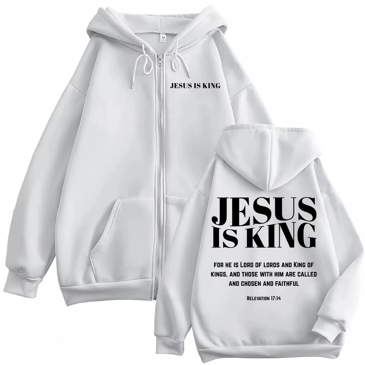 Christian Jesus Bible Verse Print Zipper Hoodie High Quality Fashion Zip Up Pullovers Men Women Casual Long Sleeve Sweatshirts