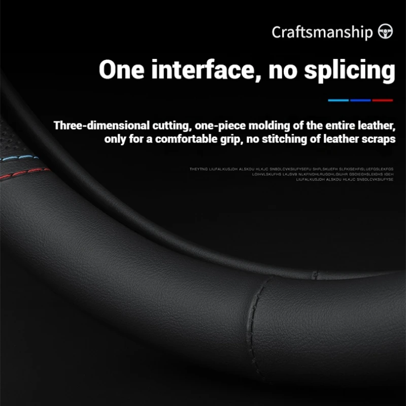 Protector de cuero transpirable para volante de coche, antideslizante, 38Cm, para Mazda 23 CX5 CX30 CX8 CX3 Mazda2 6 5 CX9 BT50 MX5, accesorios para coche