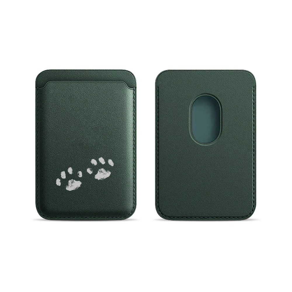Niedliche Paw Bean Leder-Kartenhülle Handy-Kartenhalter Magnetische Hülle Geeignet für alle iPhones mit Magsafe-Kartenfunktion Handy-Rückentasche – Detail 13
