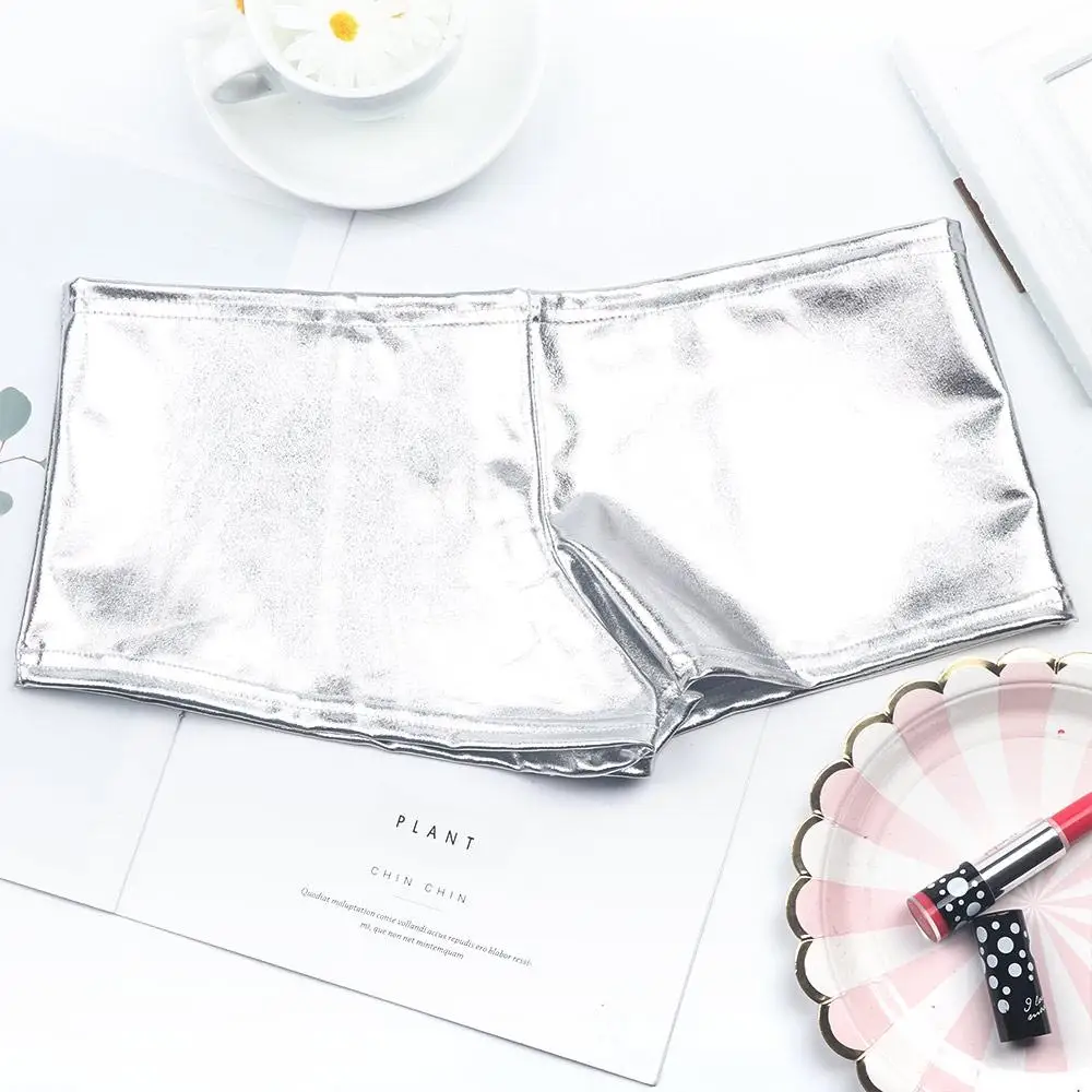 ชุดชั้นในแฟชั่นขายดี สวมใส่สบาย สำหรับเต้นรำ ชุดนอน และชุดชั้นใน  แบบหนัง PVC สำหรับผู้หญิง กางเกงในทรงบ็อกเซอร์