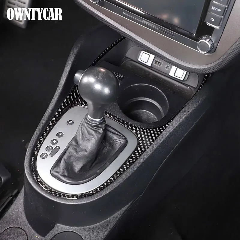 Miękkie włókno węglowe dla Seat Leon 2008-2012 zestaw wnętrza deska rozdzielcza samochodu konsola zmiany biegów dekoracja panelu pokrywa wykończenia naklejki — zdjęcie 6