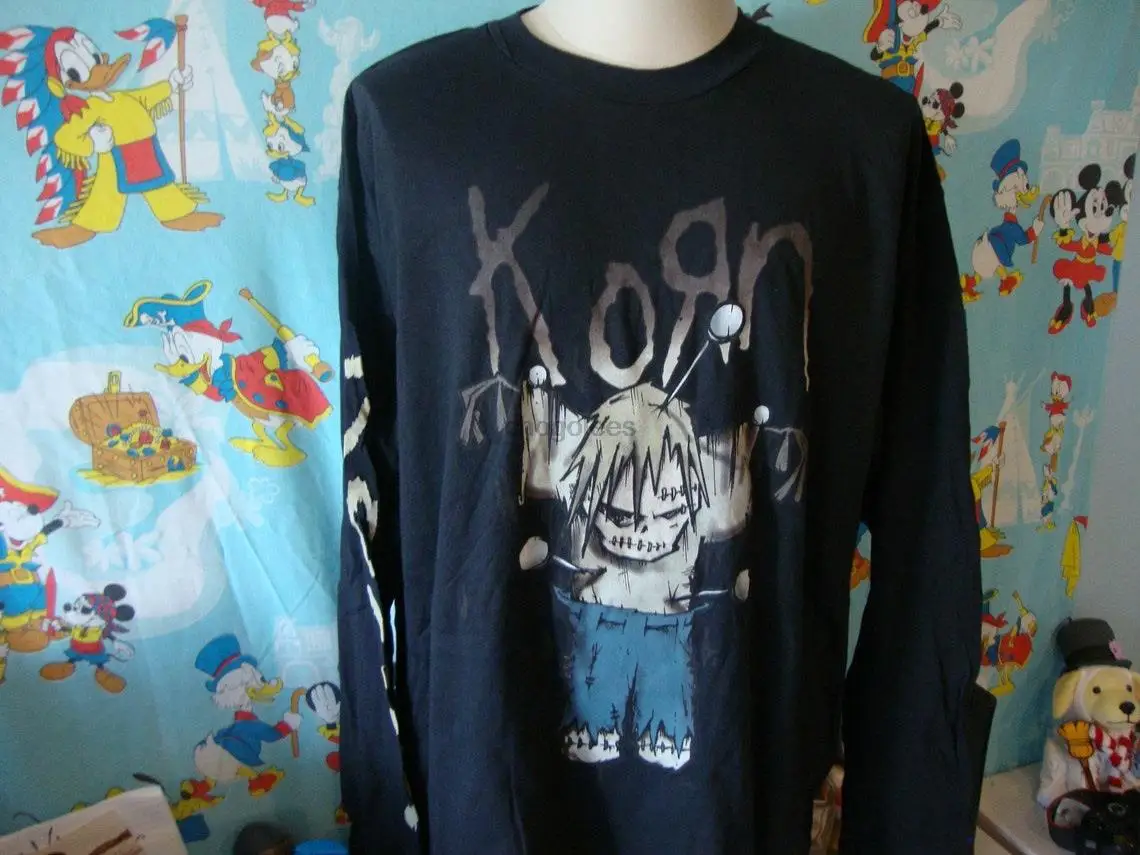 Vintage KORN Tour Concert Long Sleeve Heavy Metal New Deadstock T Shirt Size XL