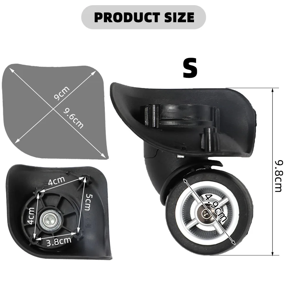 A08 Replacement Luggage Wheels Trolley Wheels Bag Accessories Luggage Wheels Suitcase Parts High Quality Repair Universal Wheel