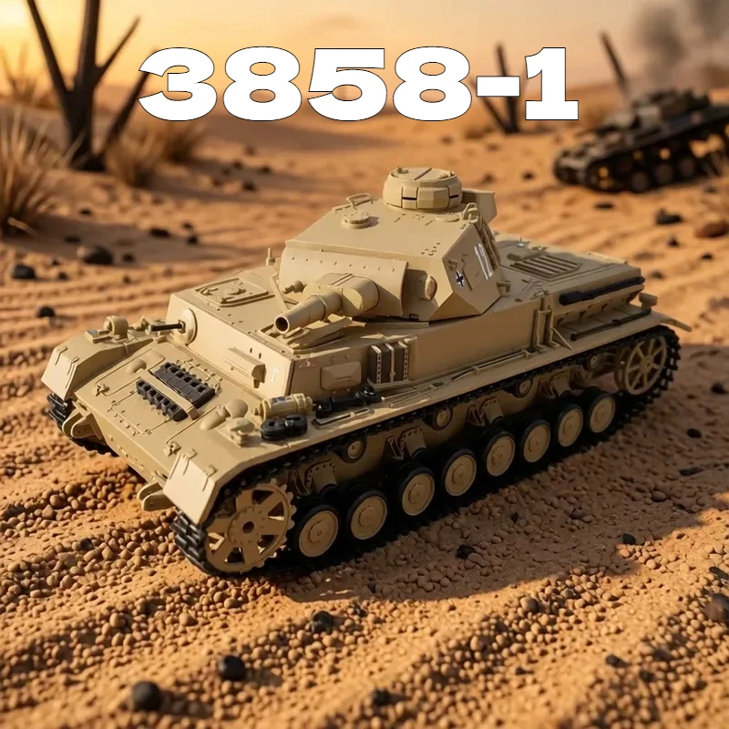 3858-1 Medium Sized Remote Controlled Competitive Tank Vehicle Simulation Model Tank Children'S Toy Suitable For 14+
