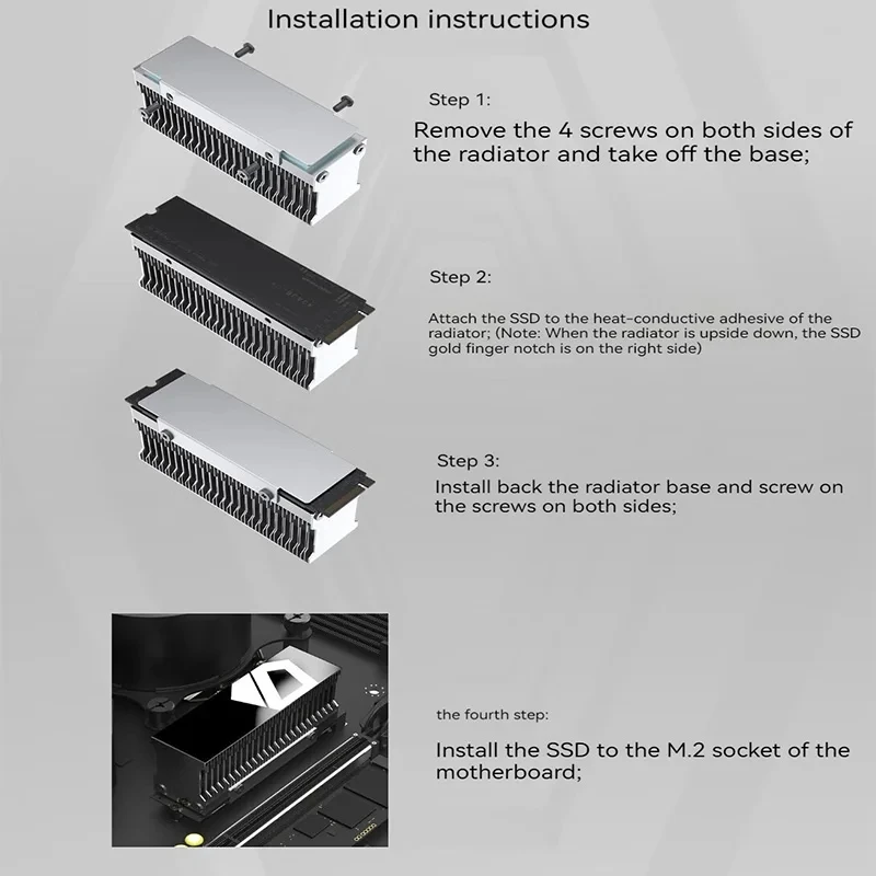 ID-Kühlung Aluminium Null m15 m2 Speicher kühler Weste m.2 2280 ssd Kühlkörper mit Wärme leitpad m.2 ssd Kühler Kühlkörper