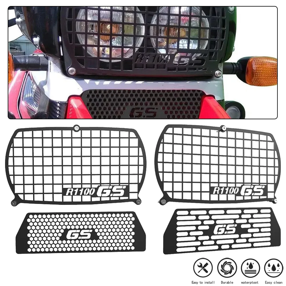 

Для BMW R1100GS 1994 1995 1996 1997 1998 1999 R 1100 GS мотоциклетная решетка для фар и комплект защитных решеток радиатора