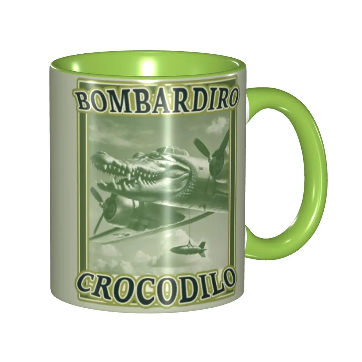 

Bombardiro Crocodilo Funny Brainrot Coffee Mugs Cute Shark Meme Cup For Home