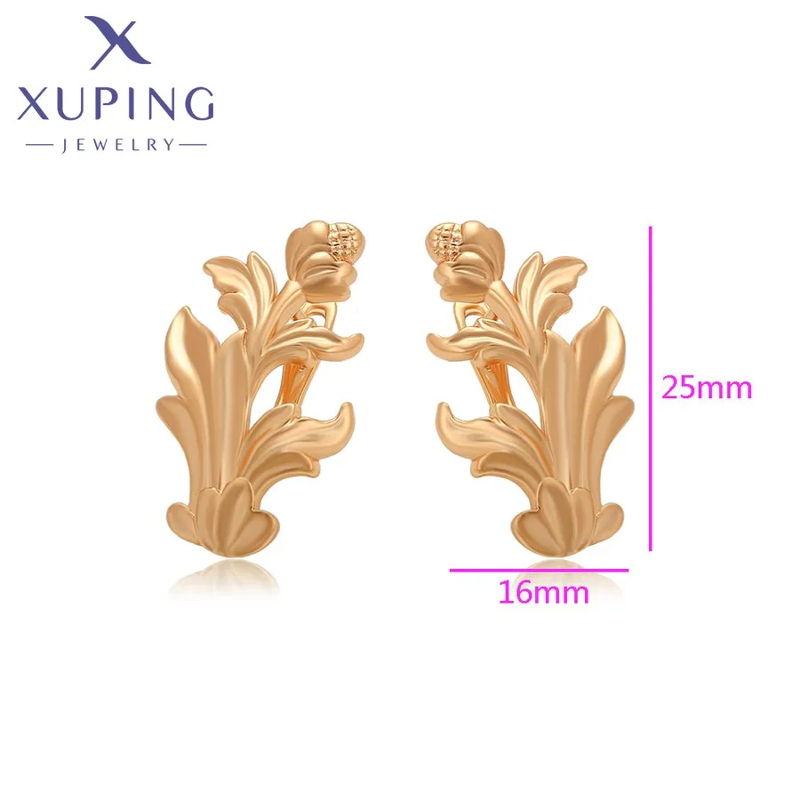 Xuping Jewelry New Arrival Flower Shaped Earrings Stone with Gold Color Earring for Women Charm Jewellery Gift X000758327