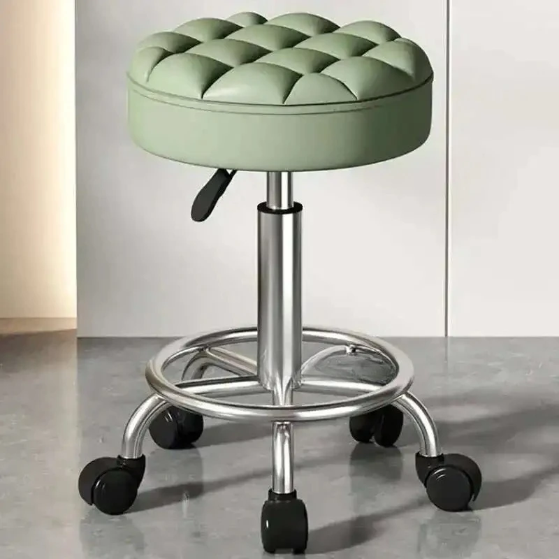 Rotating Pulley Hair Salon Round Stool Tabouret A Roulette 원형의자 Beauty Chair Specifically Designed for Beauty Salon Adjustable