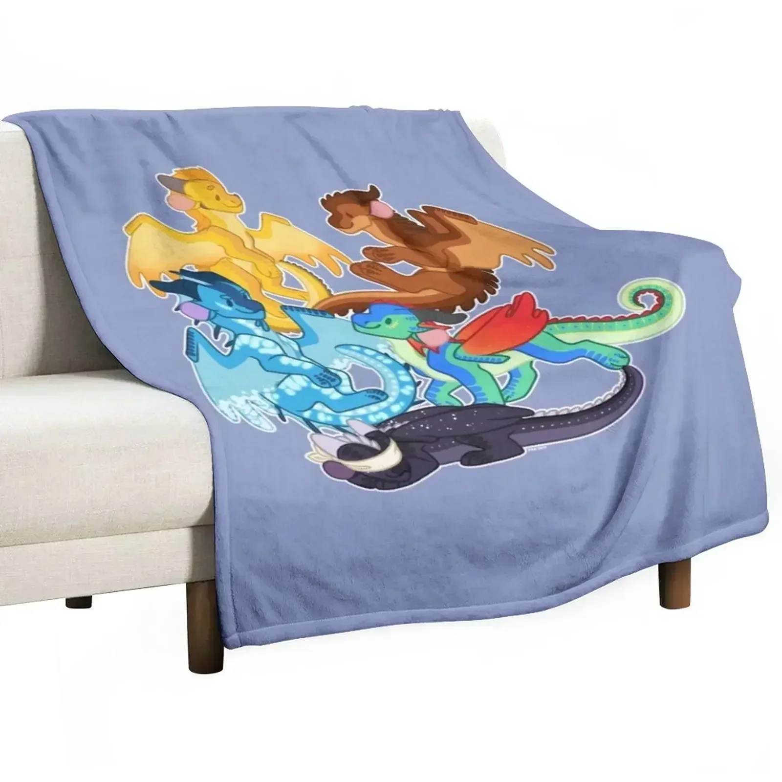 

Dragonets of Destiny - WOF Wings of Fire Throw Blanket Single for sofa warm winter Blankets