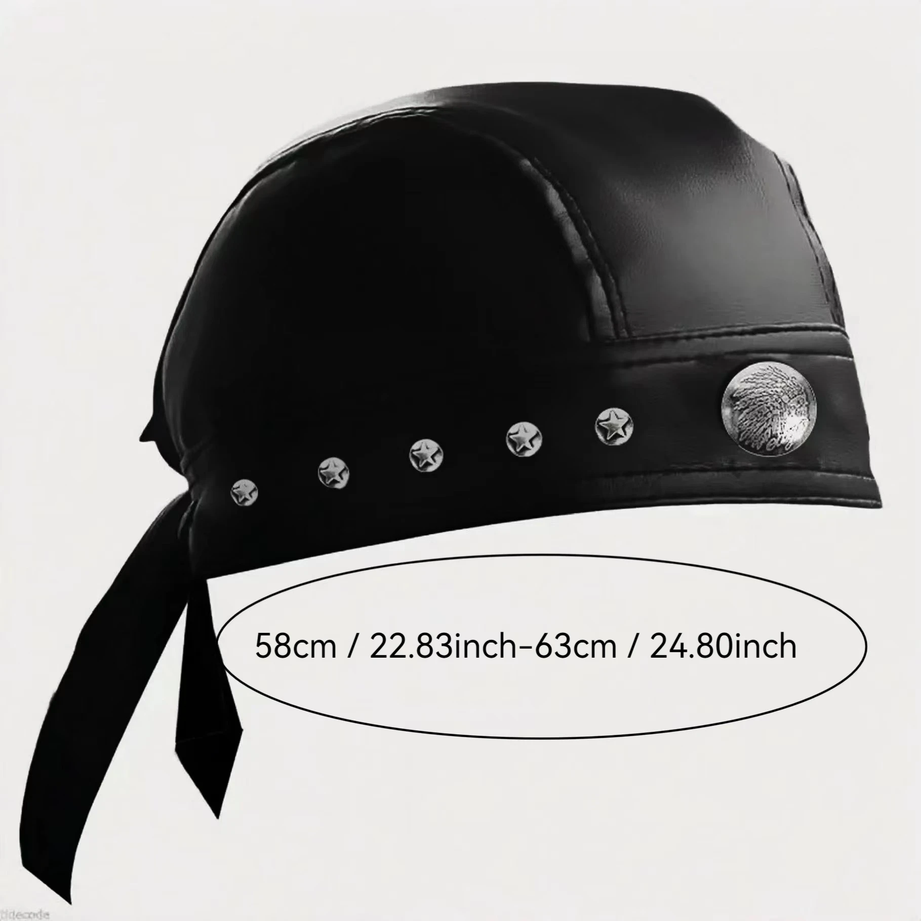 Black Leather Skull Bandana Motorcycle Helmet – Edgy Halloween Gift for Urban Biker Cosplay