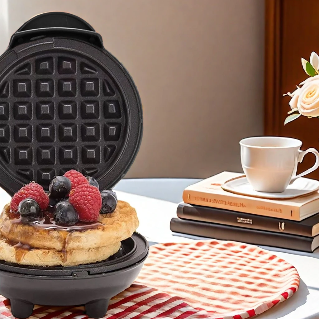 Fully Automatic Multifunctional Mini Waffle Maker, Home Quick Breakfast Machine, Sandwich Cake Baking Tray, And Pancake Maker