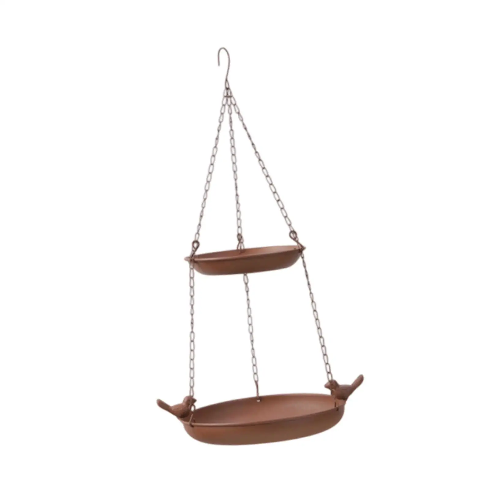 Hanging Bird Bath for Outside Birdfeeder Tray 2 Tier Bird Feeder Weather Resistant Decorative Garden Decor for Tree Garden