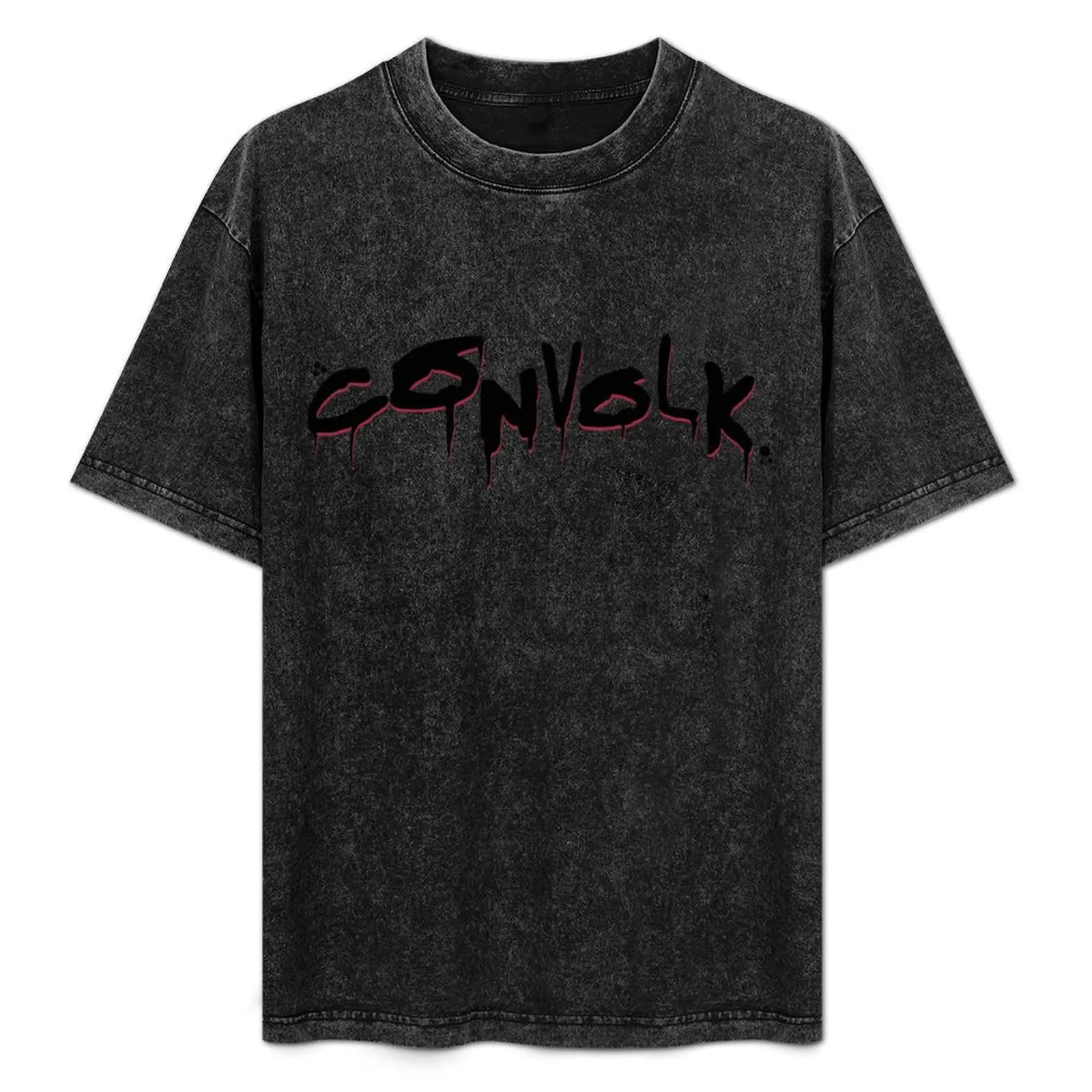 

CONVOLK LOGO T-Shirt anime korean fashion plus size tops t shirts for men cotton