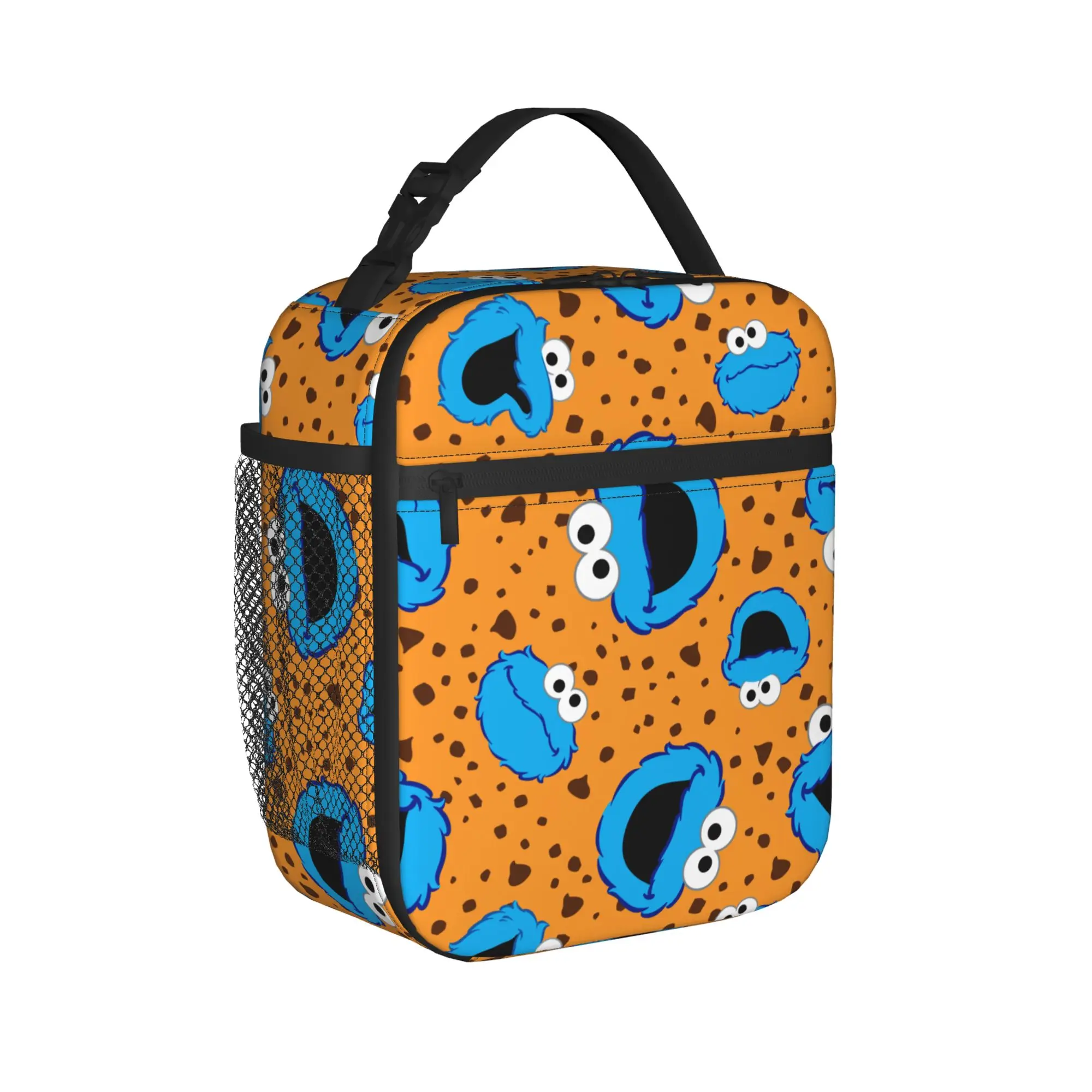 Cookies Monsters Thermal Insulated Lunch Bag for School  Reusable Bento Box Thermal Cooler Lunch Boxes