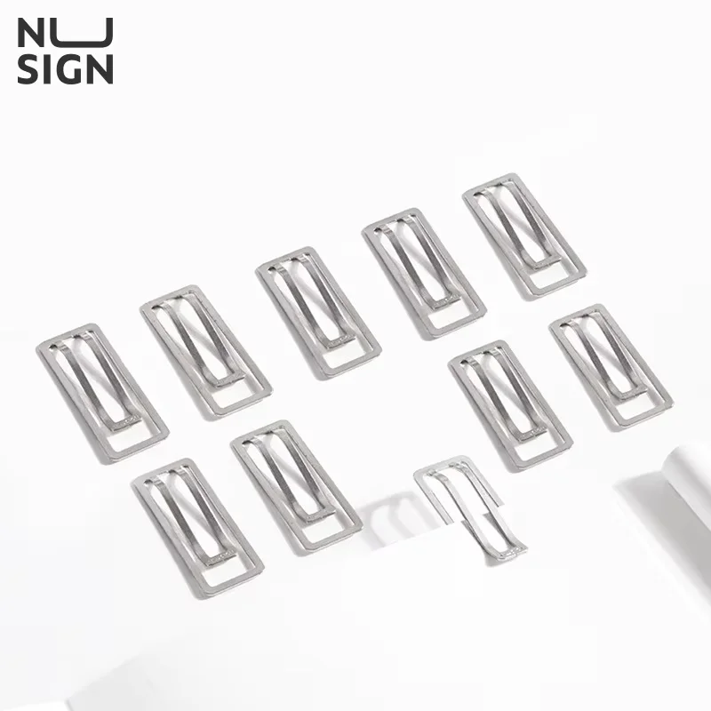 Nusign Büroklammer, silberfarben, Metall, Dokumentenbindung, Notizklammern, Lesezeichen, Bürobedarf
