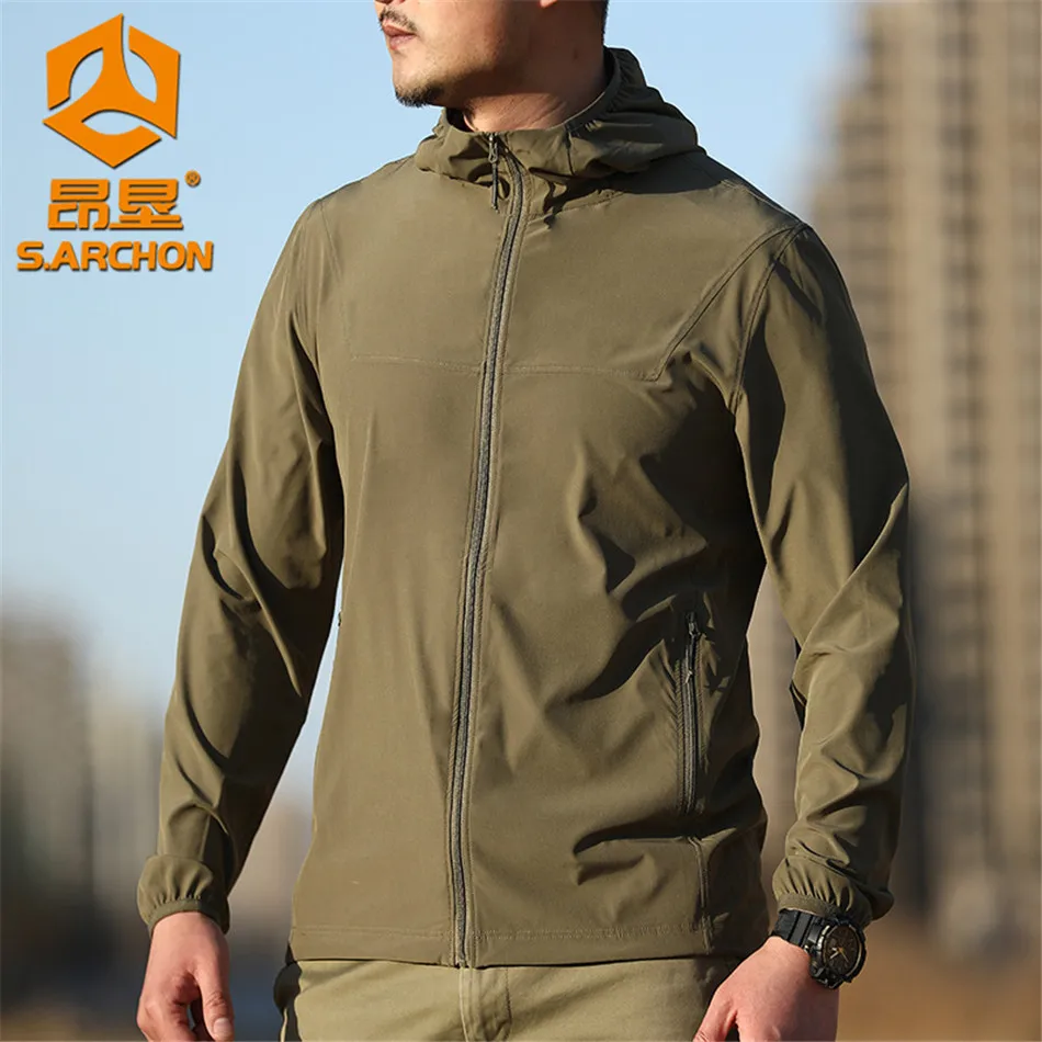 

Sunprotection UV UPF50+ Lightweight Hooded Outdoor Jacket Fishing Camping Jogging Hiking Waterproof And Elastic Sportswear Coat