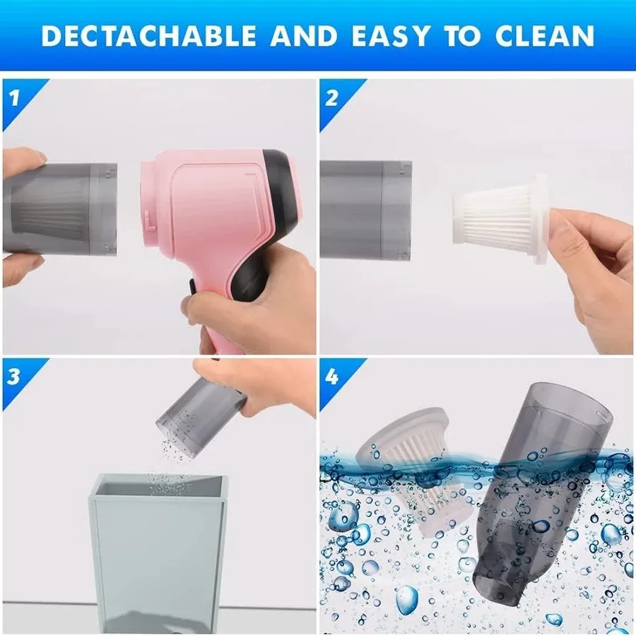 Car Vacuum Cleaner Strong Suction 95000Pa Portable Wireless Vacuum Cleaner Cleaning Machine Handheld Powerful Blower for Home