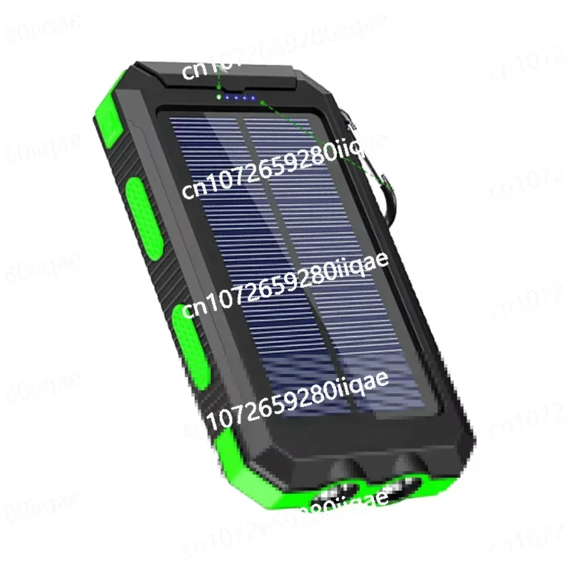 Solar Power Pack Dual USB Waterproof Battery Charger External Portable Light Emitting Diode Light