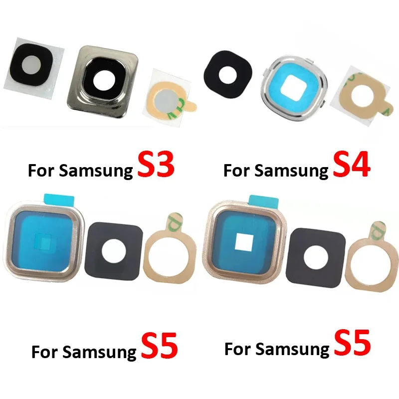 Для Samsung Galaxy S3 S4 S5 I9300 I9305 I535 I9500 I9505 I337 G900 задняя камера мобильного телефона стеклянная крышка объектива