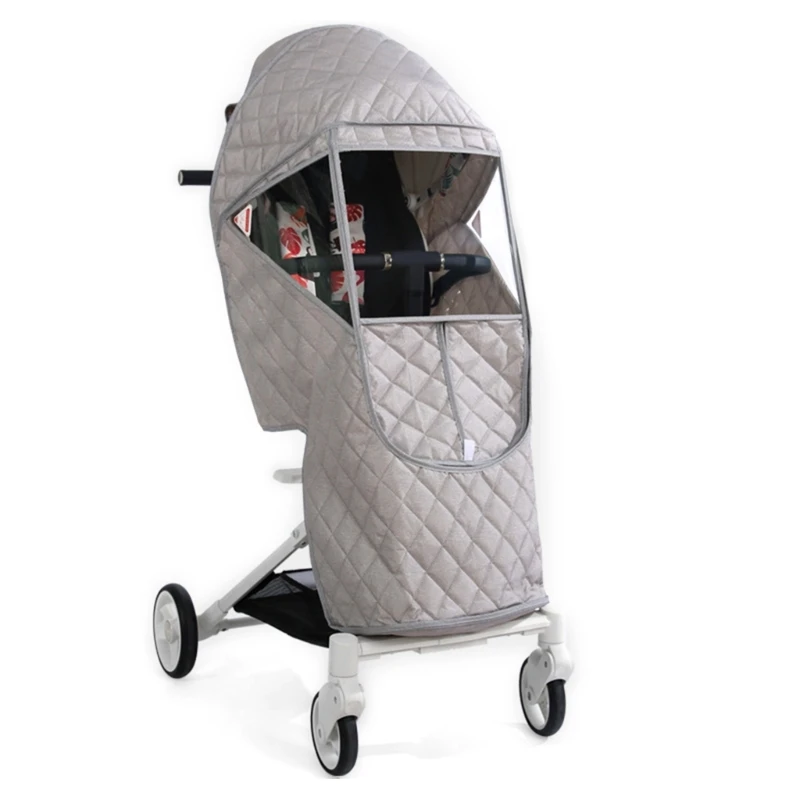 Convenient Rain Cover Winter Stroller Windshield Baby Stroller Rain & Wind Cover