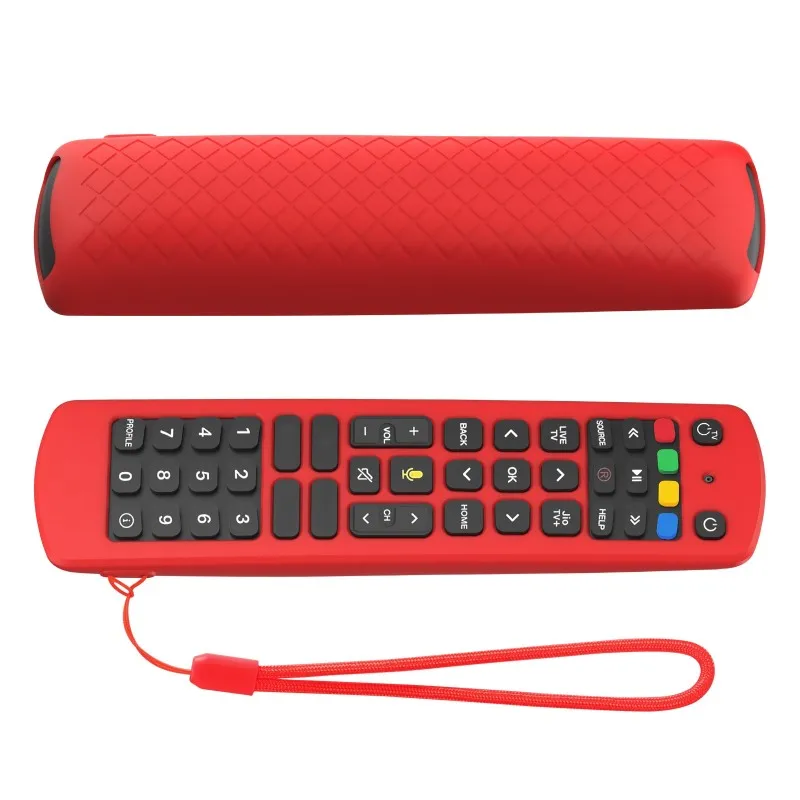 Чехол для пульта дистанционного управления N82R для Jio TV - пыленепроницаемый, ударопрочный, силиконовый чехол с полным покрыти