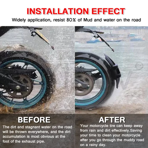 Imagen 2 del producto Guardabarros trasero para motocicleta, cubierta protectora contra salpicaduras de barro para Yamaha MT07 MT-09 Tracer para Honda CB650F CB650R CB650 R/F
