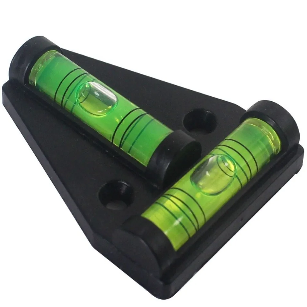 Plastic Shell Mini Spirit Level Horizontal Vertical Bubble Level Triangular Spirit Level Green Bullseye Circular Level