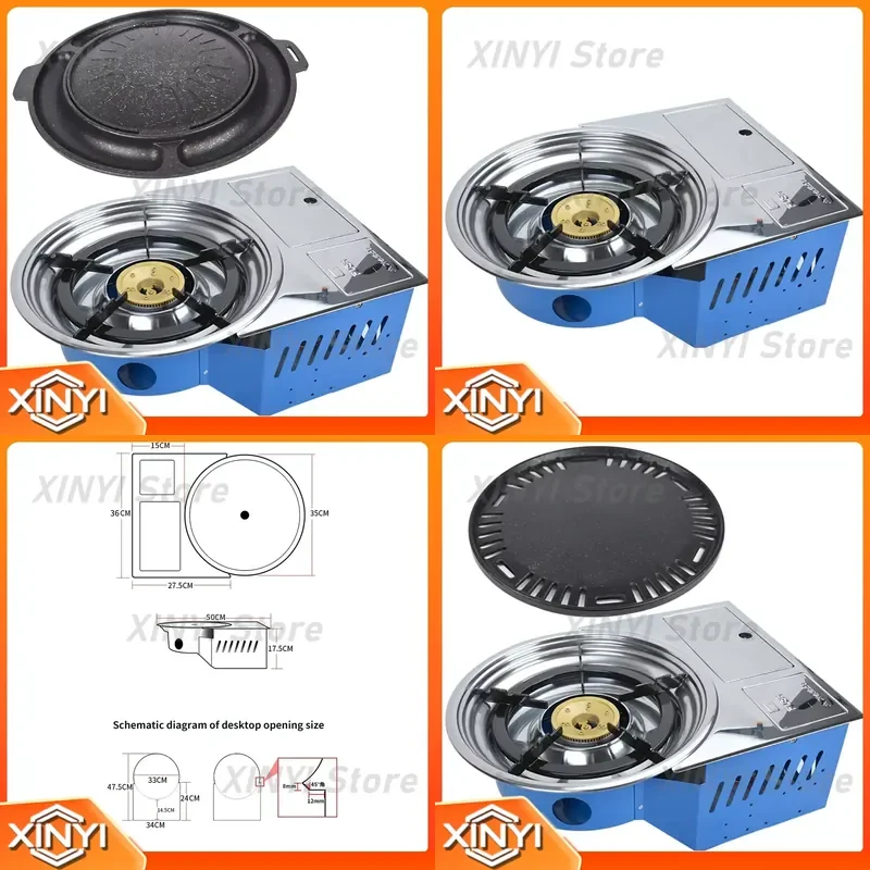 for Korea Commercial Gas Barbecue Grill Restaurant Indoor Desktop Barbecue Oven Gas Bbq Grill