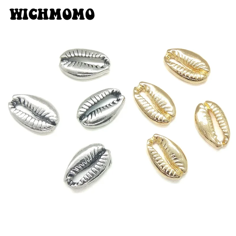 New 10 Pieces Cute Zinc Alloy  Sea Beach Conch Charms Connectors for DIY Jewelry Bracelet Accessories PJ275