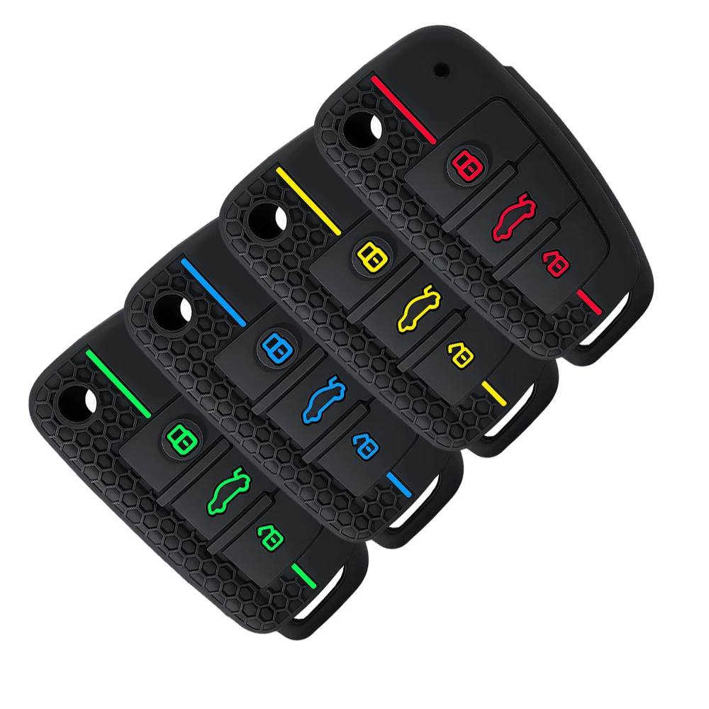 New Silicone Key Case Cover Shell for Audi A4 B7 A6 C6 4f 8v A3 8p A1 A3 Remote Key Holder Jacket Accessories Fob Accessories