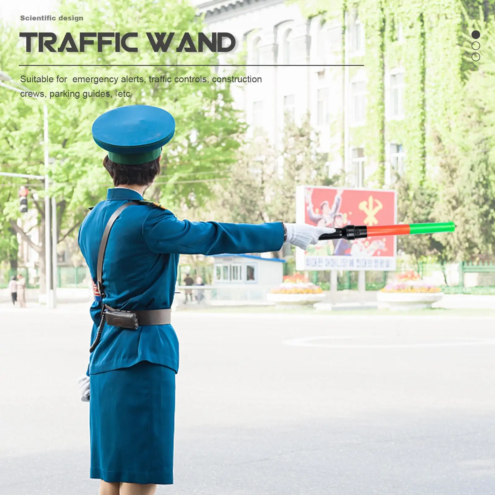 Traffic Baton Light with Remote Control Safety Tricolor Flashing Glow Stick Tools Night