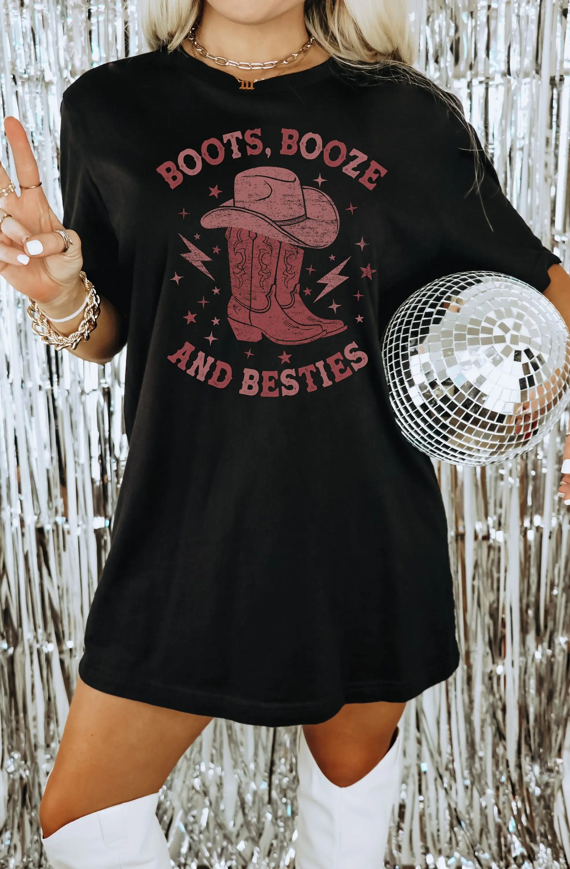 Western Girls Trip T Shirt Boots Booze Friend Cowgirl Hat Midwest Cute Nashville