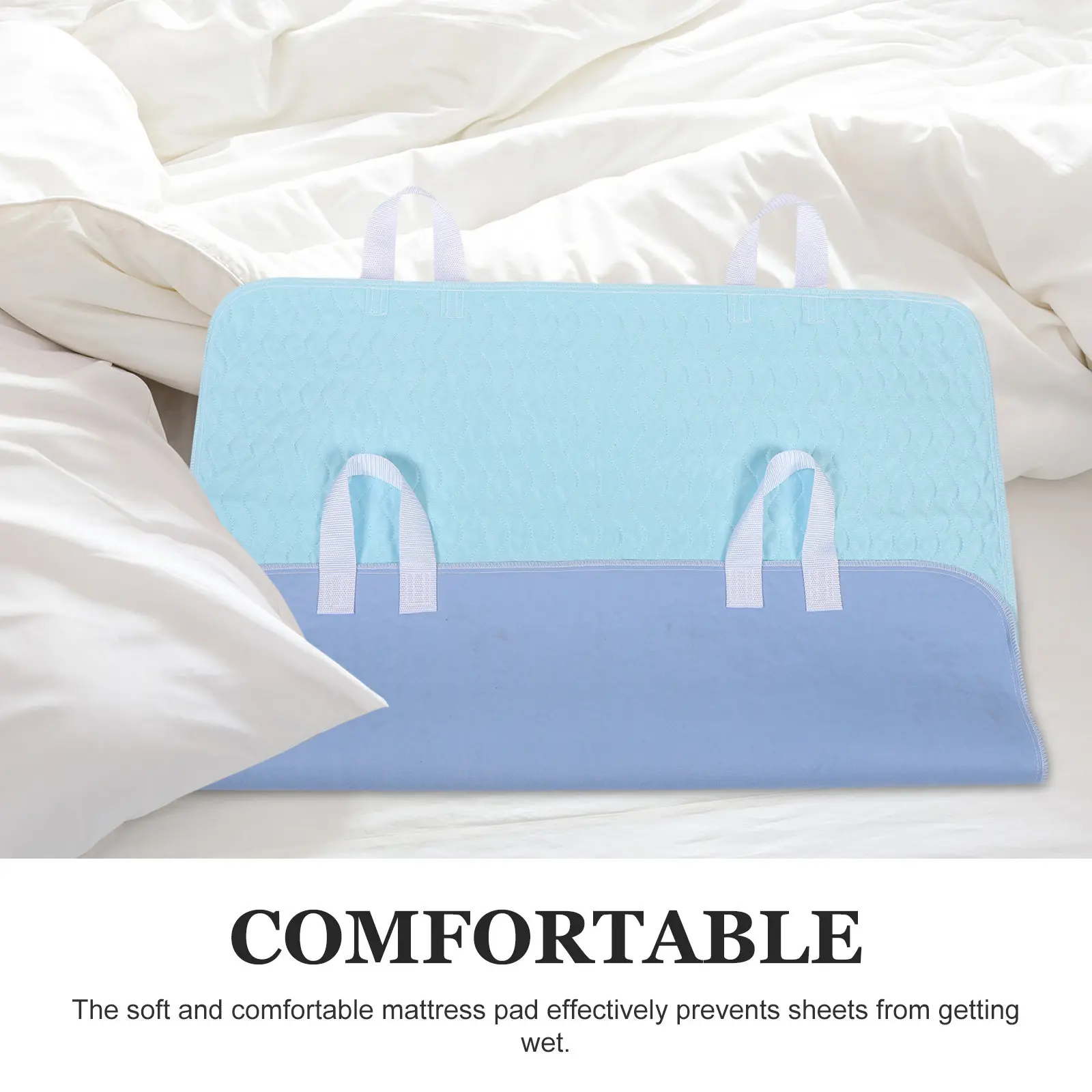 Waterproof Washable Bed Pads with Handles Reusable Protective Underpads for Adult Incontinence Elderly Home