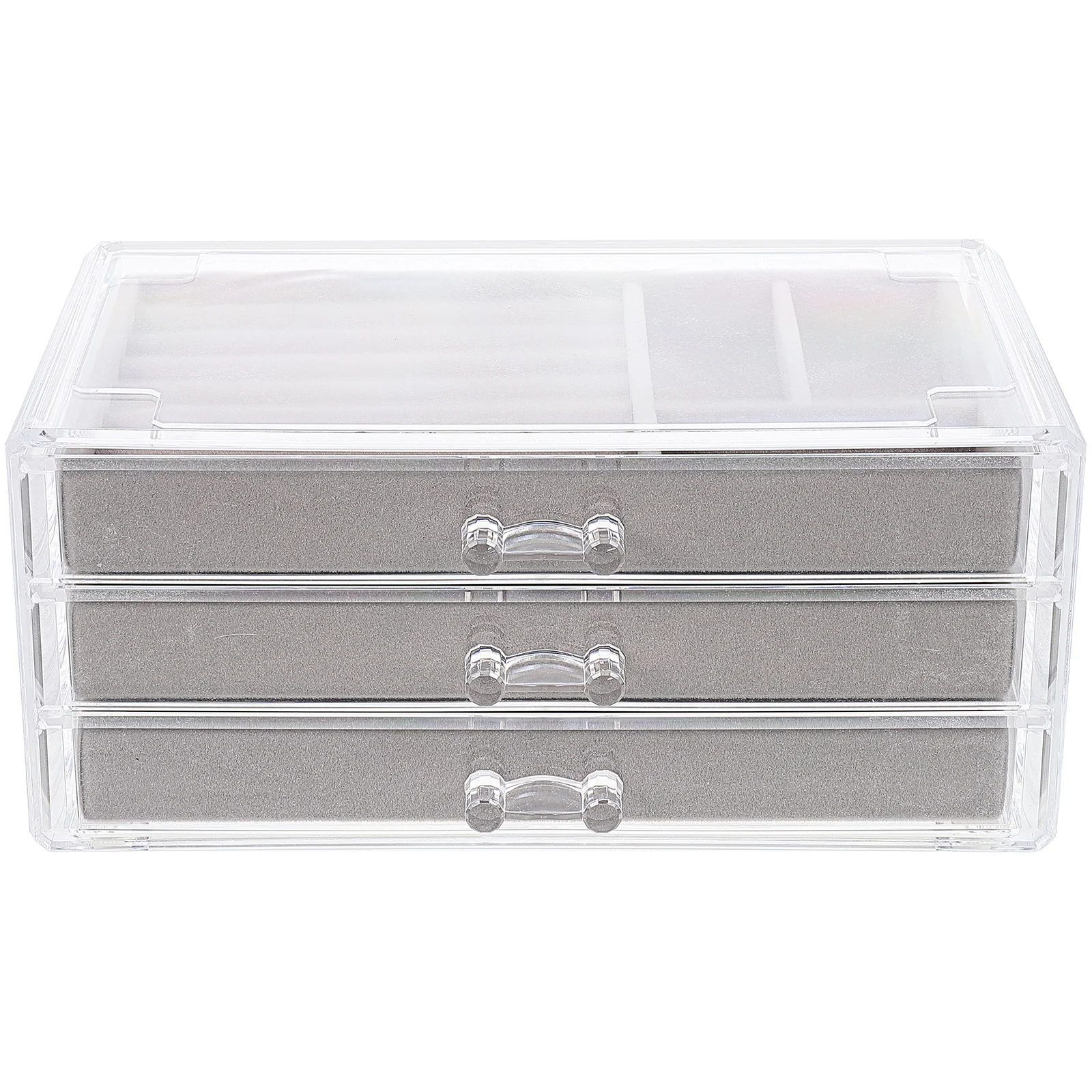 

Multi-Layered Divided Storage Box Large Capacity Jewelry Organizer Drawer Desktop Case For Sundries Earring